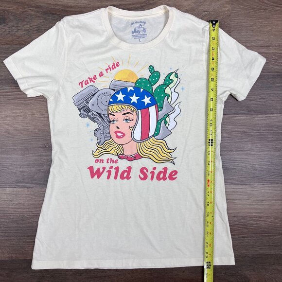 Bel Air Baby Wild Side Biker Graphic Short Sleeve Tee T Shirt Large Medium - Picture 8 of 10